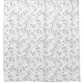 Minimalistische Waterverf stijl botanische bladere Douchegordijn (Voorkant)