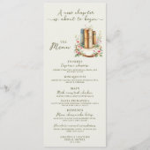 Minimalistische Waterverf Storybook Vrijgezellenfe Menu (Voorkant)