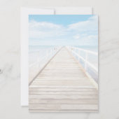 Minimalistische Waterverf Strand Bruiloft Kaart (Achterkant)