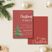 Minimalistische Waterverf Tree kerstfeest Kaart