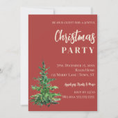 Minimalistische Waterverf Tree kerstfeest Kaart (Voorkant)