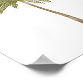 Minimalistische Waterverf Tropical Palm Tree Art Poster (Hoek)