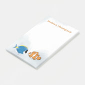 Minimalistische Waterverf Tropische Vis Post-it® Notes (Schuin)