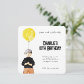 MINIMALISTISCHE WATERVERF VERJAARDAGSUITNODIGING V KAART (Staand voorkant)