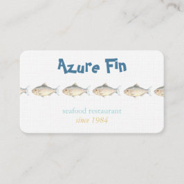 Minimalistische Waterverf Vis Vis Restaurant Visitekaartje