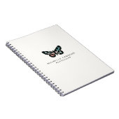 Minimalistische Waterverf Vlinder Logo Notitieboek (Rechterzijde)