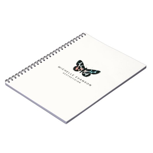 Minimalistische Waterverf Vlinder Logo Notitieboek (Linkerzijde)