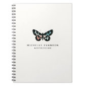 Minimalistische Waterverf Vlinder Logo Notitieboek (Voorkant)