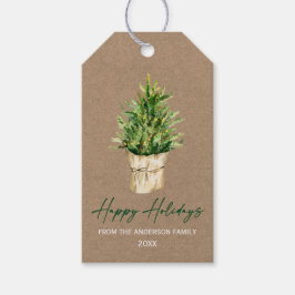 Minimalistische Waterverf voor kalligrafie Cadeaulabel