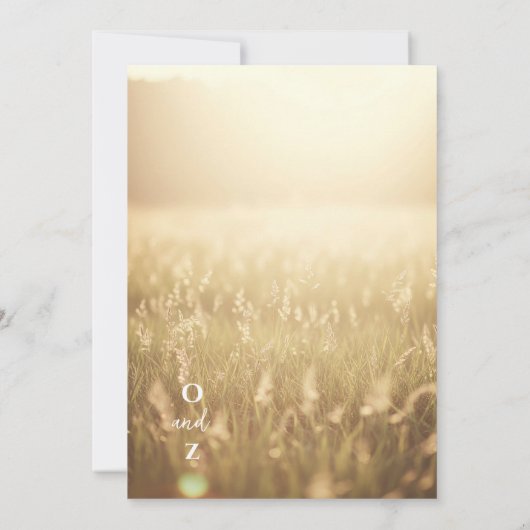 Minimalistische Waterverf Wildflower Wedding Invit Kaart (Achterkant)