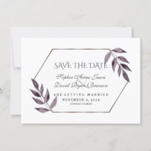 Minimalistische Waterverfinkt Blad Diamant Huwelij