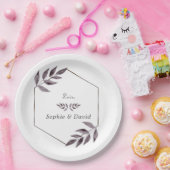 Minimalistische waterverfinktbloem Diamant Papieren Bordje (Feest)