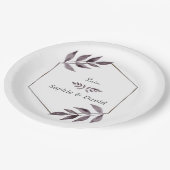 Minimalistische waterverfinktbloem Diamant Papieren Bordje (Gekanteld)