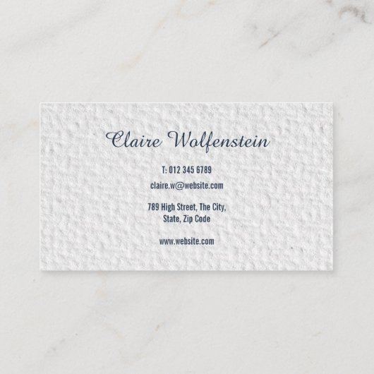 Minimalistische waterverfstructuur voor profession visitekaartje (Achterkant)