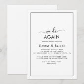 Minimalistische "We doen het opnieuw" uitnodiging  (Voorkant / Achterkant)