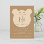 Minimalistische We kunnen bijna niet wachten Baby  Kaart (Staand voorkant)