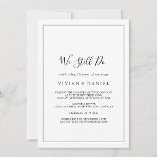 Minimalistische We Still Do-verbintenisceremonie Kaart