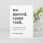 Minimalistische We Zijn Verhuisd Kom Langs Typogra Aankondiging (Staand voorkant)