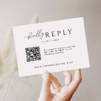 Minimalistische website RSVP barcode bijlage kaart
