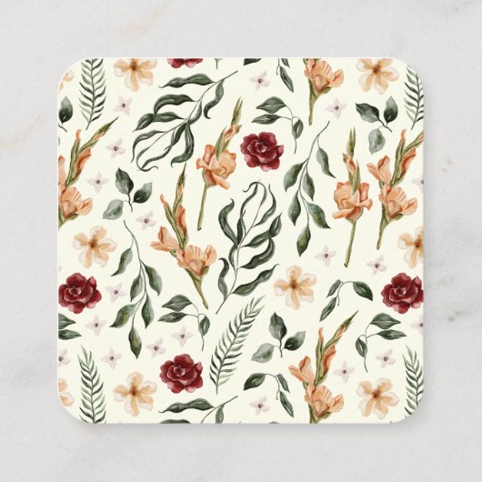 Minimalistische websitebehuizing met groene QR-cod Informatiekaartje (Achterkant)