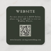 Minimalistische websitebehuizing met groene QR-cod Informatiekaartje (Voorkant)