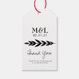 Minimalistische weddenschap Hartelijk dank voor ge Cadeaulabel