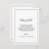 Minimalistische weddenschap Kaart (Voorkant / Achterkant)