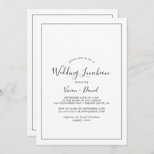 Minimalistische weddenschap kaart (Voorkant / Achterkant)