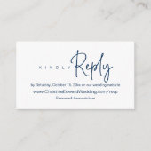 Minimalistische, weddenschap nodigt online RSVP-ka Informatiekaartje (Voorkant)