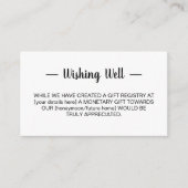 Minimalistische weddenschappen informatiekaartje (Voorkant)