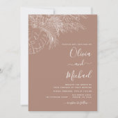 minimalistische weddenschappen Pampas Grass Terrac Kaart (Voorkant)