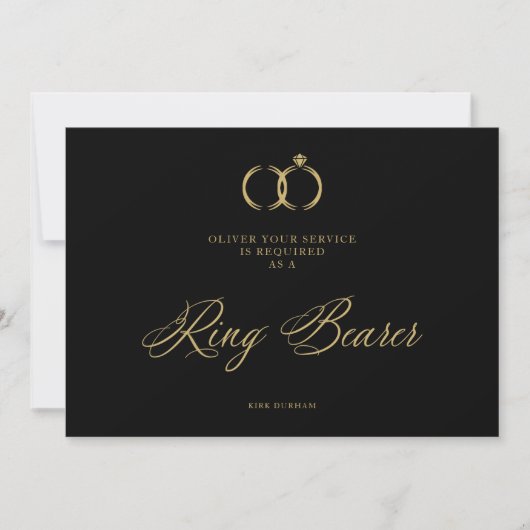 Minimalistische weddenschappen Ring Bearer Luxury (Voorkant)