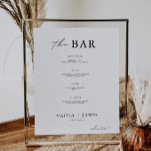 Minimalistische Wedding Bar Menu Sign Sjabloon Poster