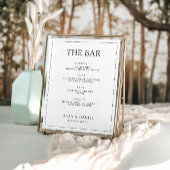Minimalistische Wedding Bar Menu Sign Sjabloon Poster
