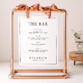 Minimalistische Wedding Bar Menu Sign Sjabloon Poster