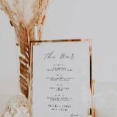 Minimalistische Wedding Bar Menu Sign Sjabloon Poster