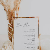 Minimalistische Wedding Bar Menu Sign Sjabloon Poster