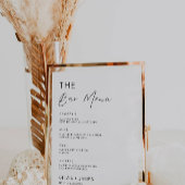 Minimalistische Wedding Bar Menu Sign Sjabloon Poster
