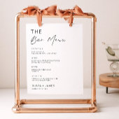 Minimalistische Wedding Bar Menu Sign Sjabloon Poster