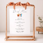Minimalistische Wedding Bar Menu Sign Sjabloon Poster
