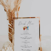 Minimalistische Wedding Bar Menu Sign Sjabloon Poster