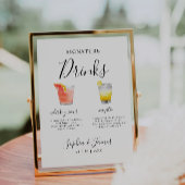 Minimalistische Wedding Cocktail Signature Drink S Kaart