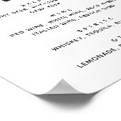 Minimalistische Wedding Drink Bar Sign | Drunk In Poster (Hoek)