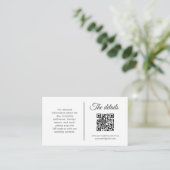 Minimalistische Wedding Enclosure Kaart met QR-cod (Staand voorkant)