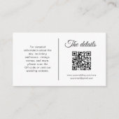 Minimalistische Wedding Enclosure Kaart met QR-cod (Voorkant)
