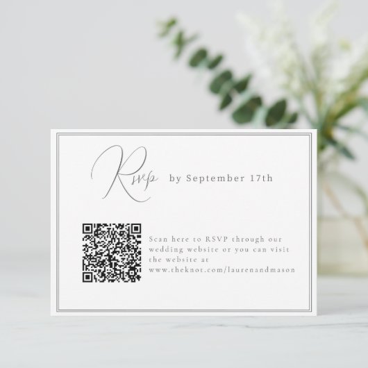 Minimalistische Wedding Enclosure Kaart Online Res (Staand voorkant)