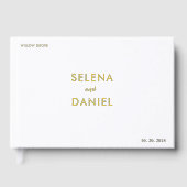 Minimalistische Wedding Gold Folie Guestbook Gastenboek (Voorkant)