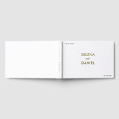 Minimalistische Wedding Gold Folie Guestbook Gastenboek (Volledig)