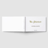 Minimalistische Wedding Gold Folie Guestbook Gastenboek (Volledig)