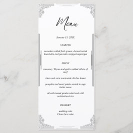 Minimalistische Wedding Menu Kaart | Receptie Kaar